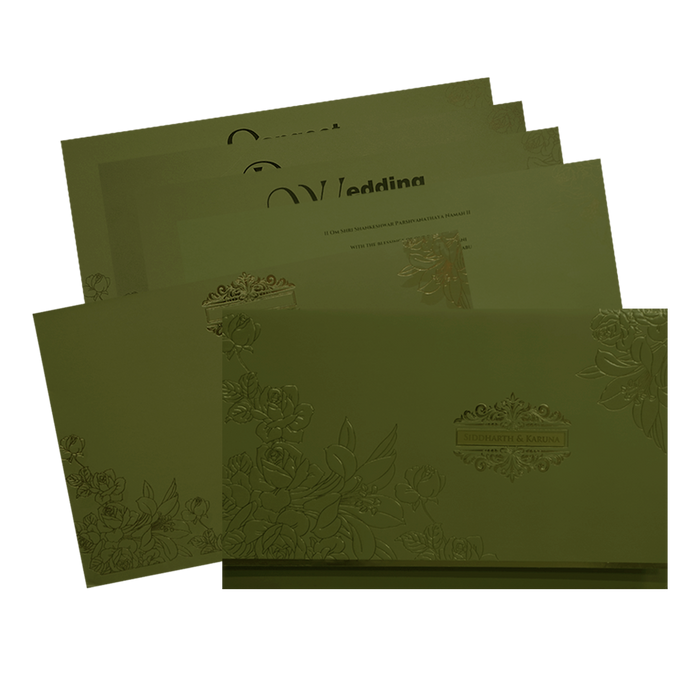 Lemon Grass Floral Wedding Card-King of Cards