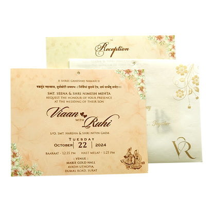 Pale Green Tracing Sheet Invitation-KVN06410