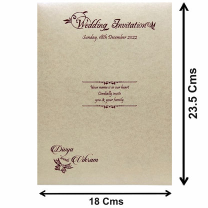 Cherry Maroon Floral Tracing Sheet Card In Offset Print-KNCY6072