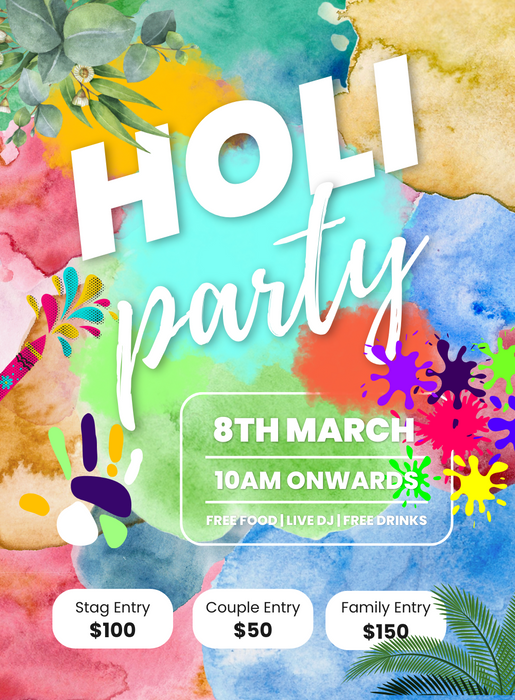 Lovely Holi Party Invitation-AAHPI010