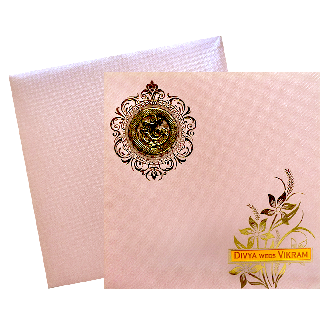 Pink Shiny Wedding Card-KNK838MP
