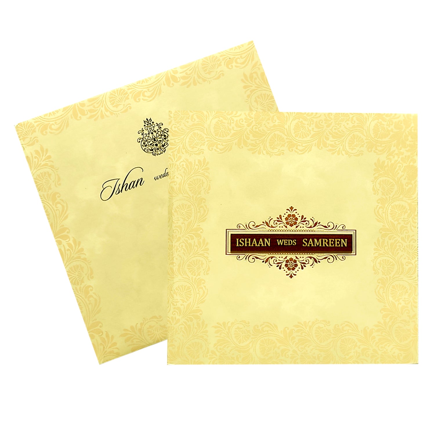 Cream Nameplate Invitation Card-KRC29042