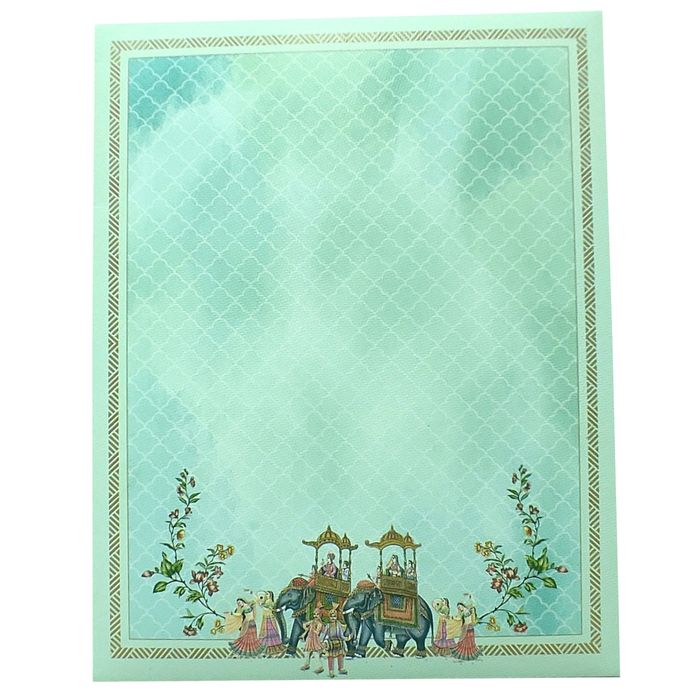 Blue Traditional Elephant Wedding Card-King of Cards