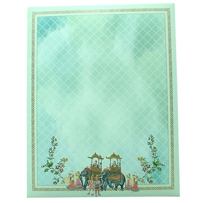 Blue Traditional Elephant Wedding Card-King of Cards