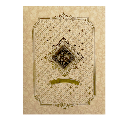 Golden Ganesha Wedding Card-KNKR5031B