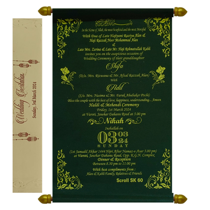 Dark Forest Green Scroll Card-King of Cards