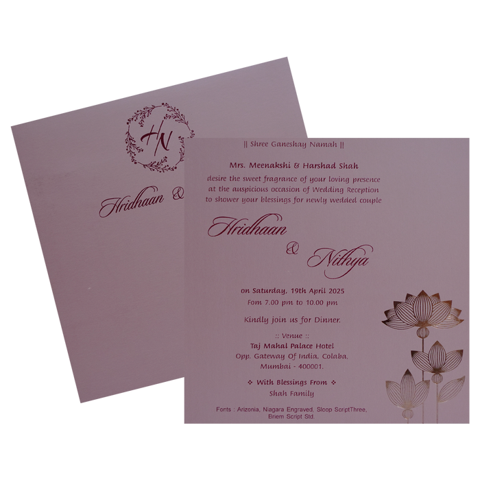 Plum Pink Single Card-King of Cards