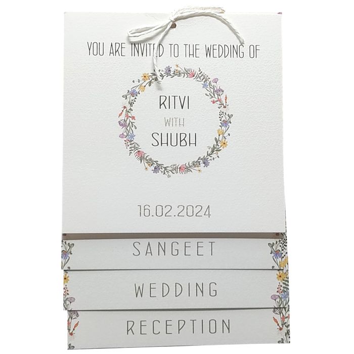 Grey Floral Design Invitation Card-King of Cards