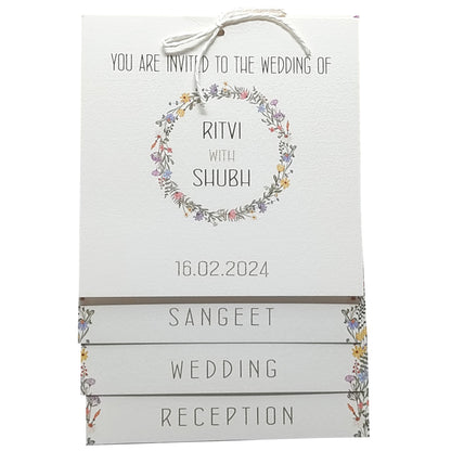 Grey Floral Design Invitation Card-KRC29370