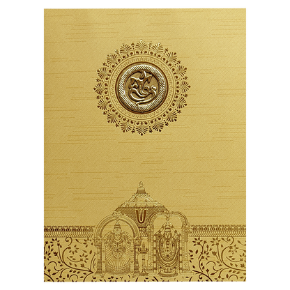 Gold Balaji Padmavathi Invitation Card-KNRM8705G