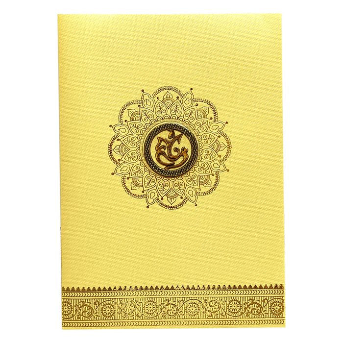 Gold Ganesha Foil Invitation Card-King of Cards
