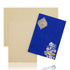 Blue Classic Paper Print Debonair White Floral Design With Name Plate-KNCP824B