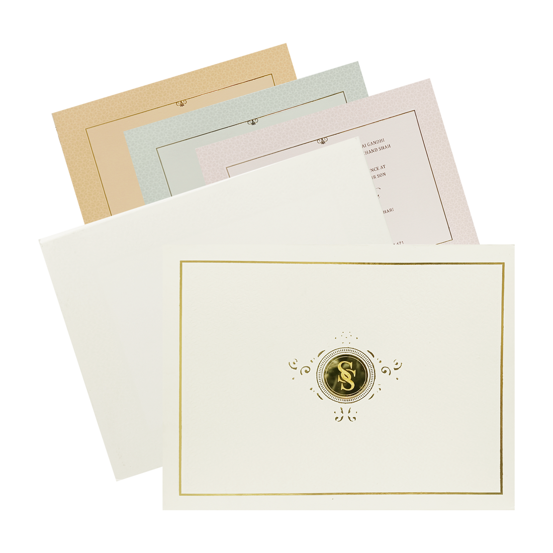 White Padded Box Marriage Card-KBM04710