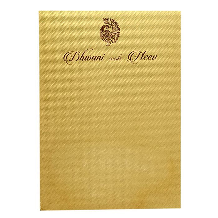 Gold Single Sheet Invitation Card-King of Cards