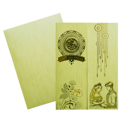 Pista Green Door-Style Opening Invitation Card-King of Cards