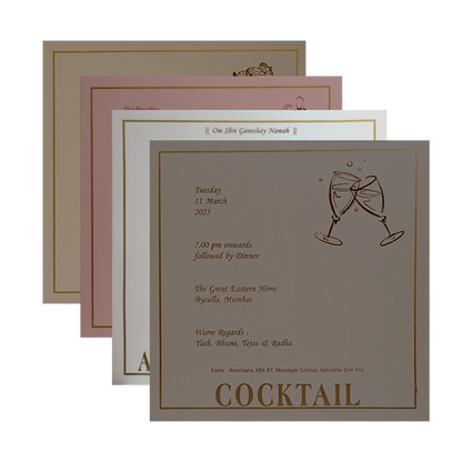 Maroon Copper Foil Wedding Card-King of Cards