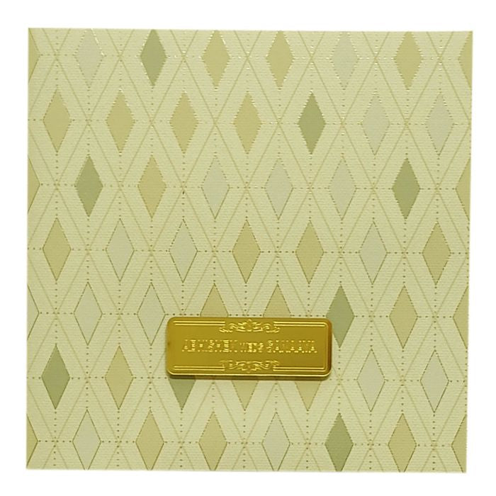Green Nameplate Padded Invitation Card-King of Cards