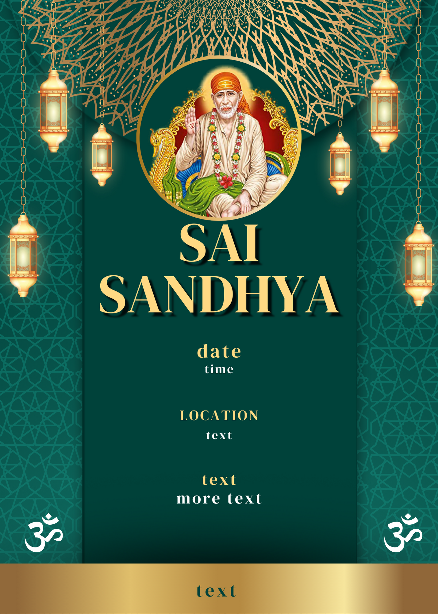 Green Tassel Sai Sandhya Invitation-AASSI002