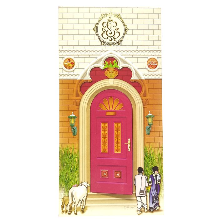 Red House Warming Invitation Card-King of Cards