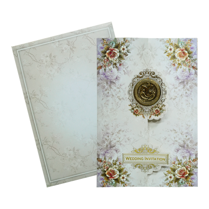 Lavender Floral Wedding Card-KNBL1703