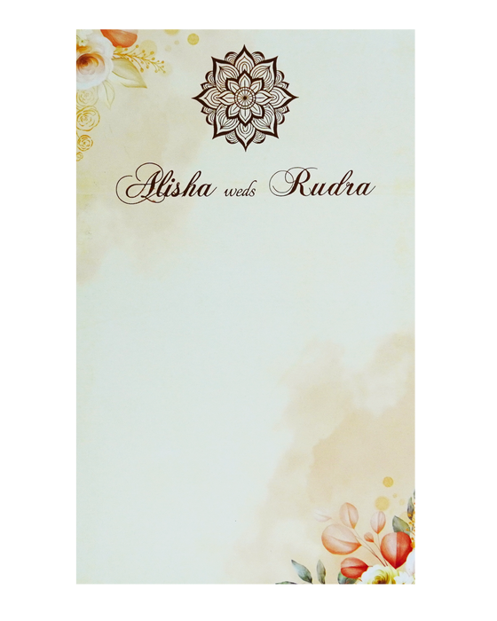 Cream Floral Single Card-King of Cards