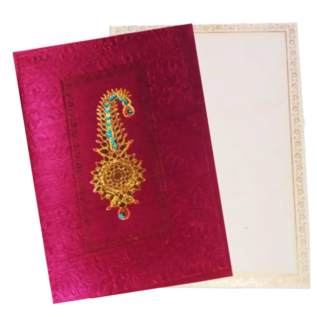 Check out the collection of Pink padded personal with wight cover  invitation card at best price. &amp;