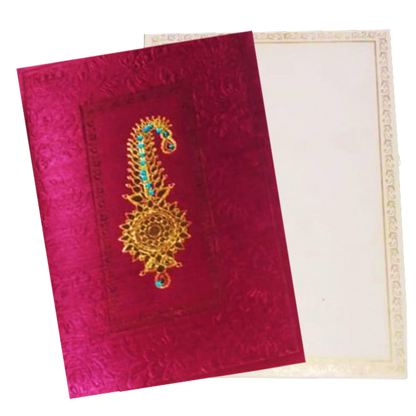 Check out the collection of Pink padded personal with wight cover  invitation card at best price. &amp;