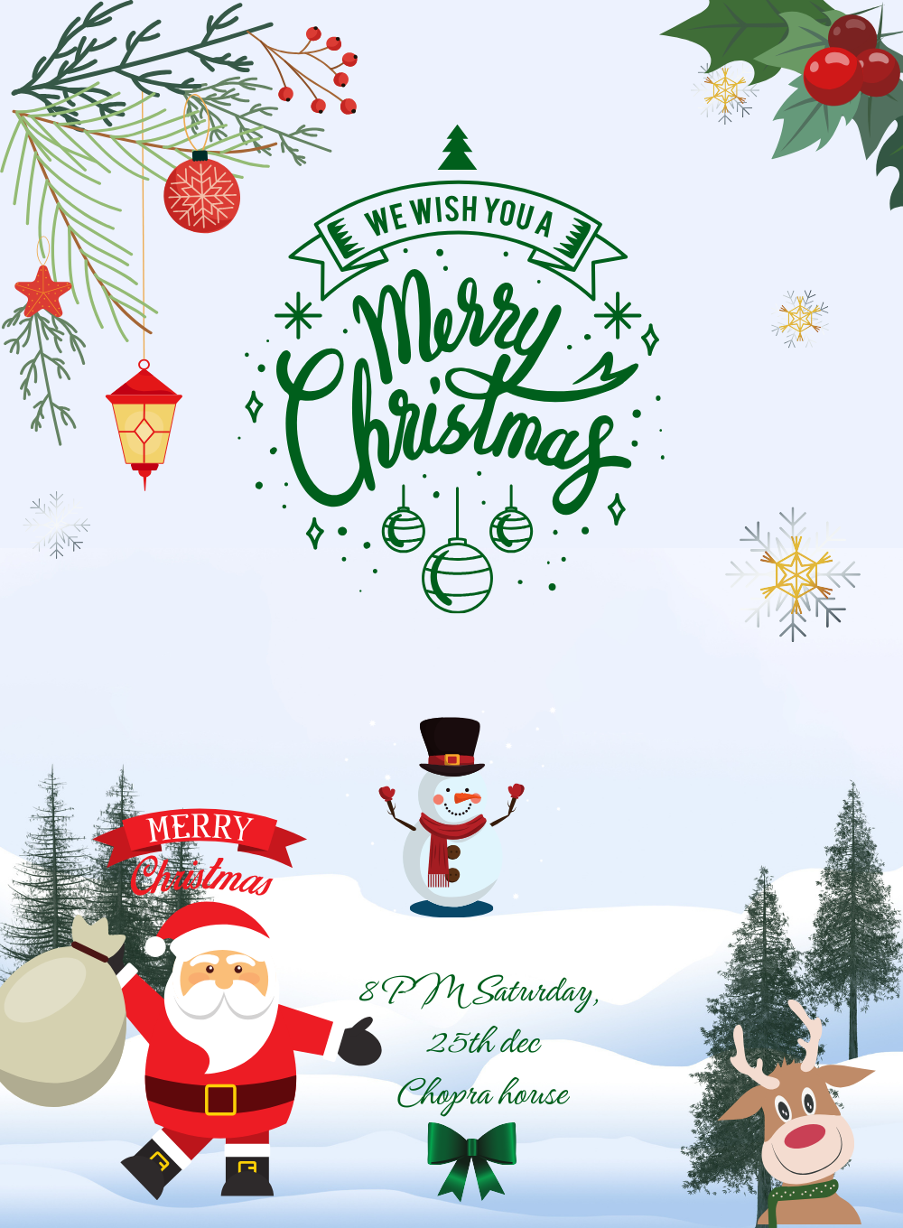 Magical Merry Christmas Invitation-AACSS011