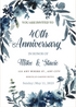 White Floral Anniversary Party Invitation-King of Cards