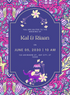 Pink and Navy Blue Floral Wedding Invitation-EINK0045