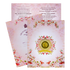 Selling Pink floral print envelope with sticker and acrylic nameplate invitation card online. Buying invitation cards made easy with King of Cards! &