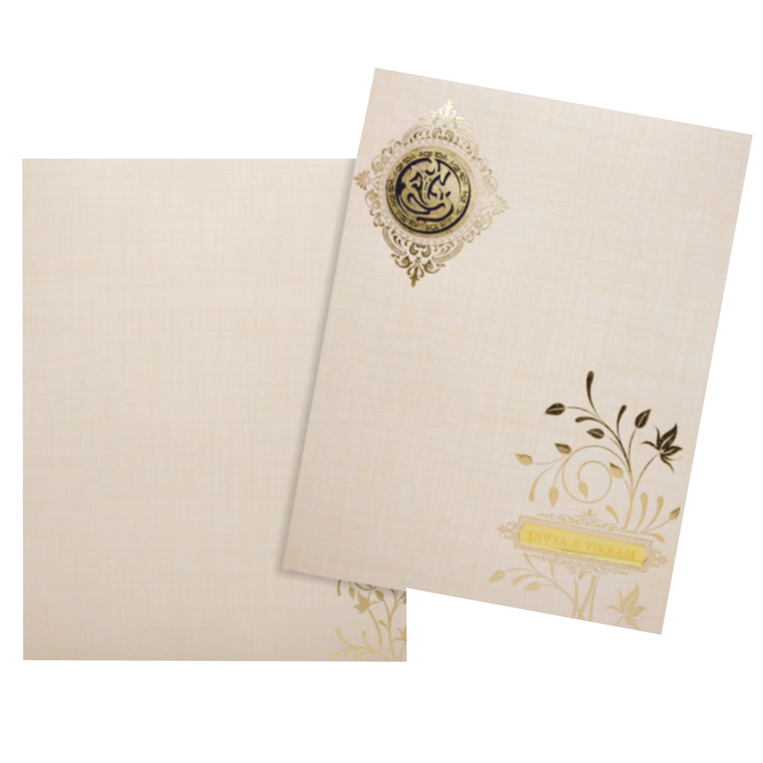 Sandal Jumbo Metallic Floral Theme In Gold Foiling-KNK5026S