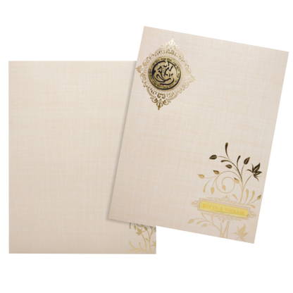 Sandal Jumbo Metallic Floral Theme In Gold Foiling-KNK5026S