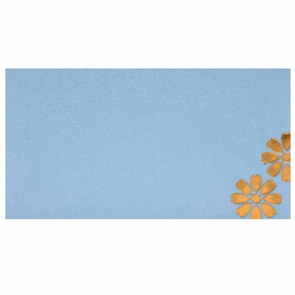Royal Light Blue Colour  Wedding Card - KNK30420