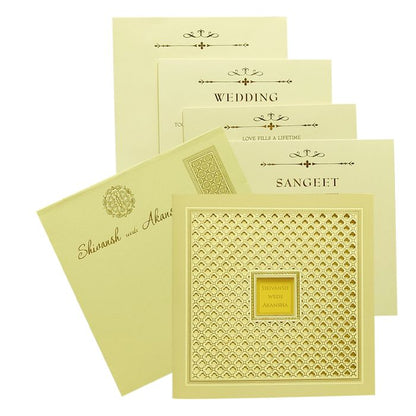 Sandal Laser Cut Padded Invitation Card-King of Cards