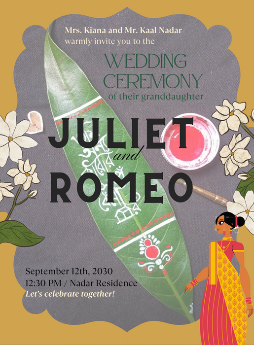 Mustard Leaf Bengali Wedding Invitations-AABWI017