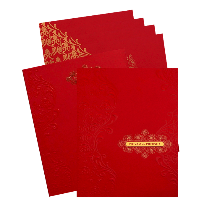 Red Floral Invitation-King of Cards