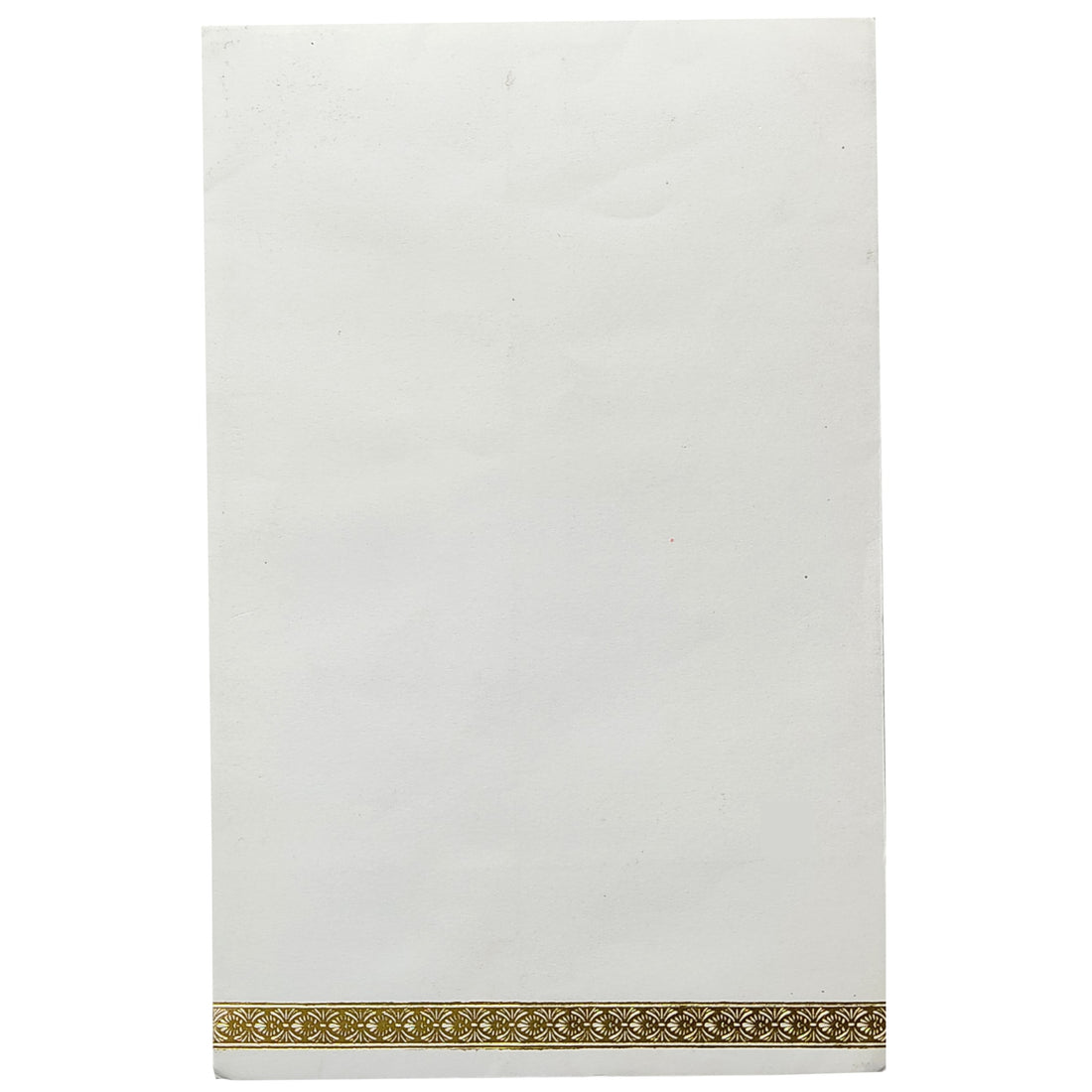 White Single Sheet With Gold Foil Border-knk3578