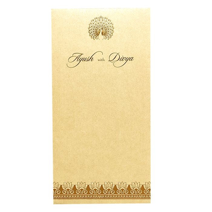 Brown Foil Design Single Invitation Card-King of Cards