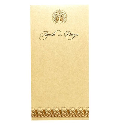 Brown Foil Design Single Invitation Card-King of Cards