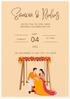 Beige Mehndi Ceremony Invitation-AAMCI003