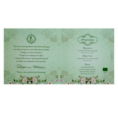 Berry Blue Floral Offset With Name Plate-KNKBY5407-King of Cards