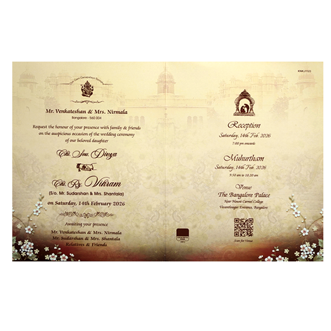 Buy Royal Ganesha Couple  Wedding Card