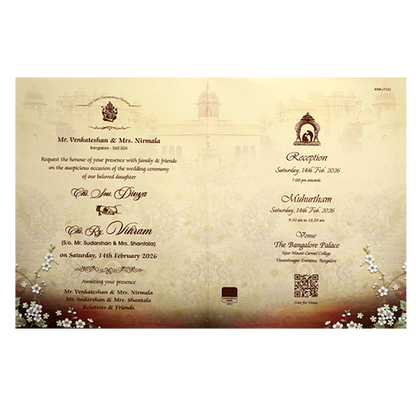 Buy Royal Ganesha Couple  Wedding Card