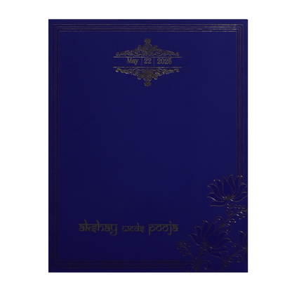 Blue Floral Marriage Card-KPR09420