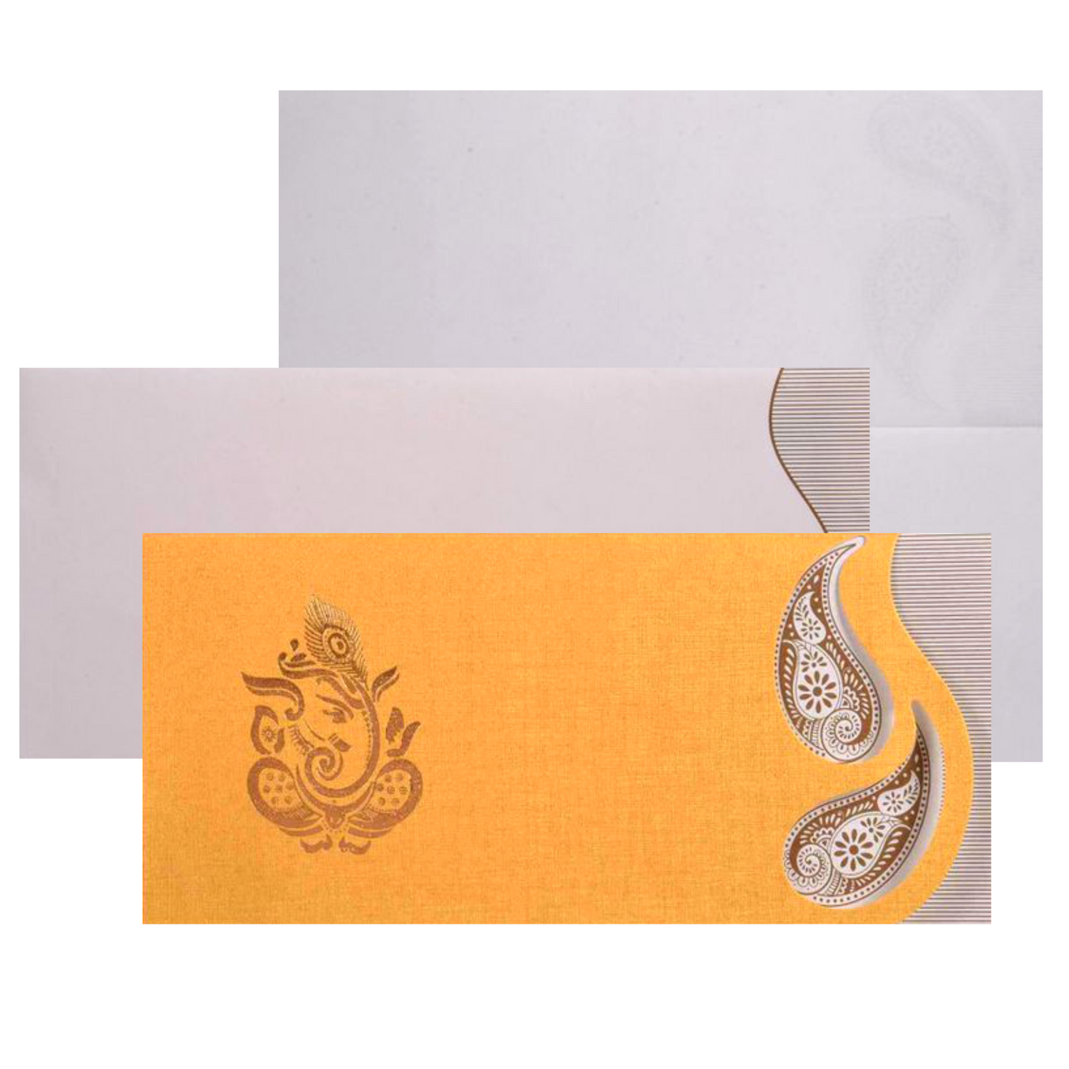 Gold Peacock Feather Invitation