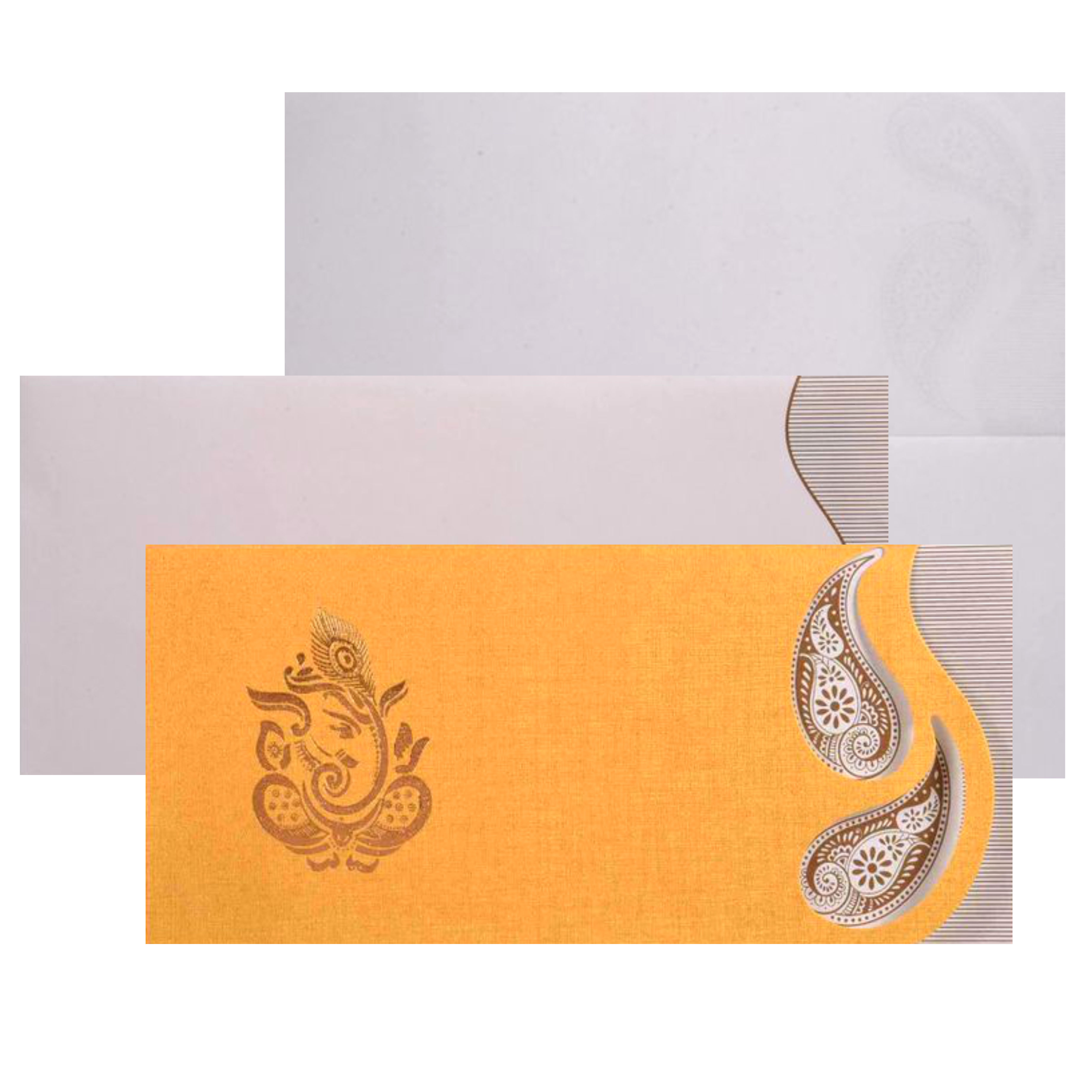 Gold Peacock Feather Invitation