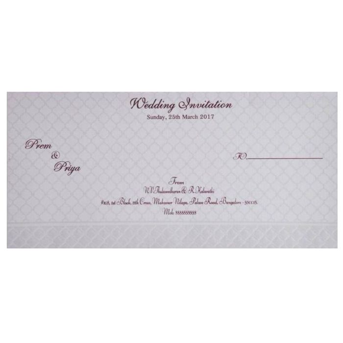 Pristine White Shading With Gold Foiling Balaji And Padhmavathi Wedding Card - KNK2521-King of Cards