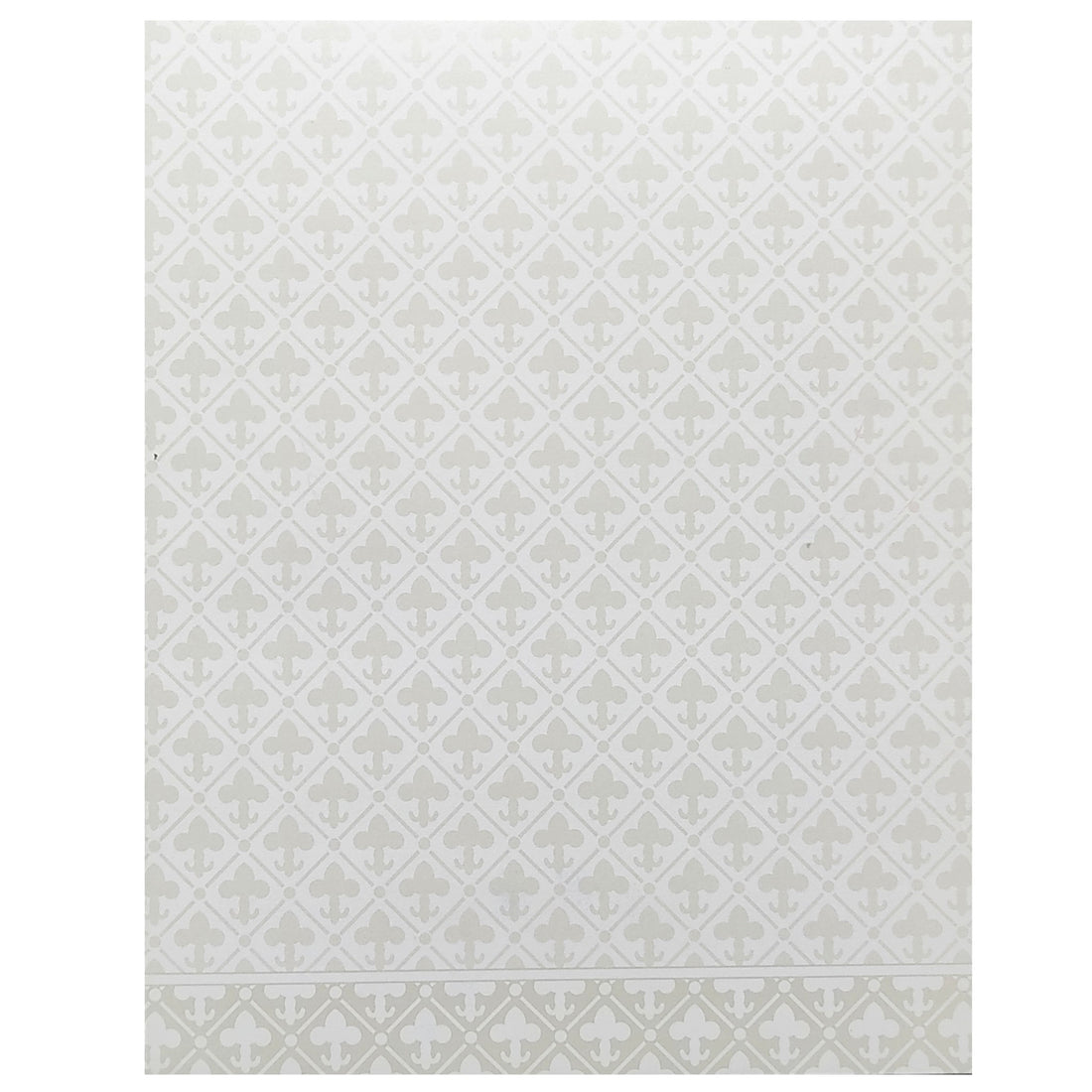 White Traditional Die Cut Invitation-KNK4104W