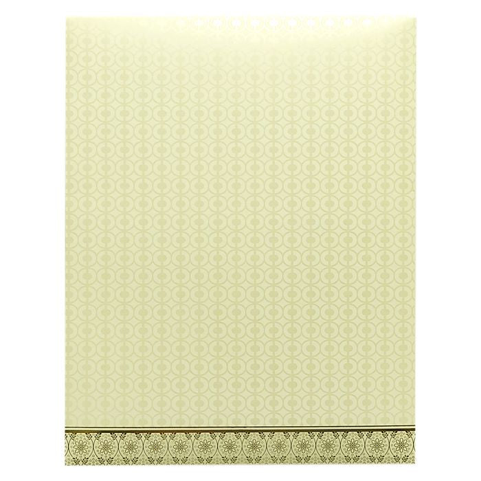 White Embossed Floral Invitation Card-King of Cards